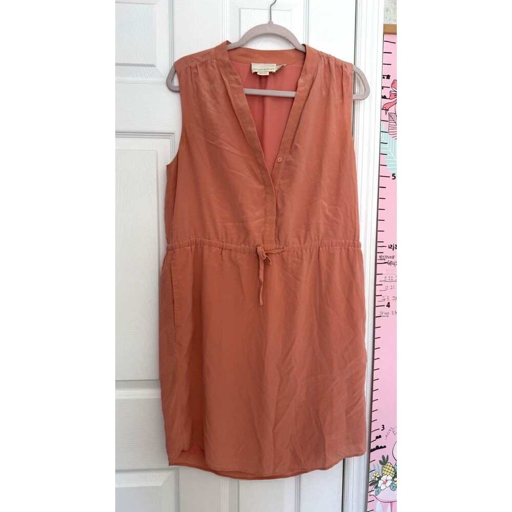 Cynthia Rowley 100% Silk Womens Knee Lenght Dress Pastel Coral Pink Size 10